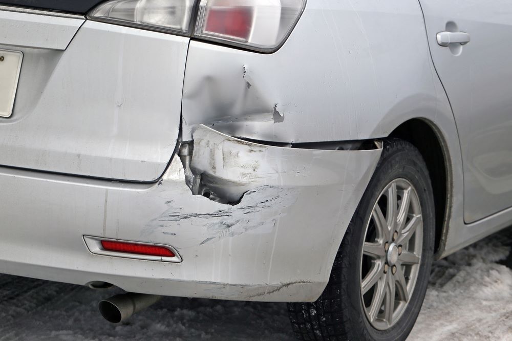 A Car with A Damaged Bumper — Mahers Smash Repairs in Armidale, NSW