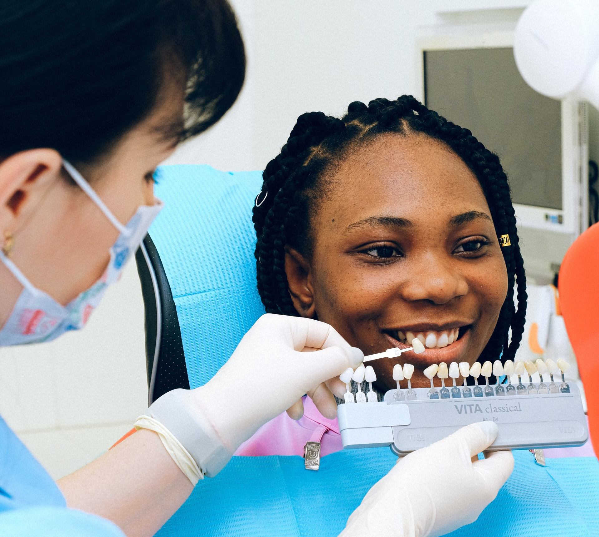 patient trying porcelain veneers Dental Arts Studio of Cape COD