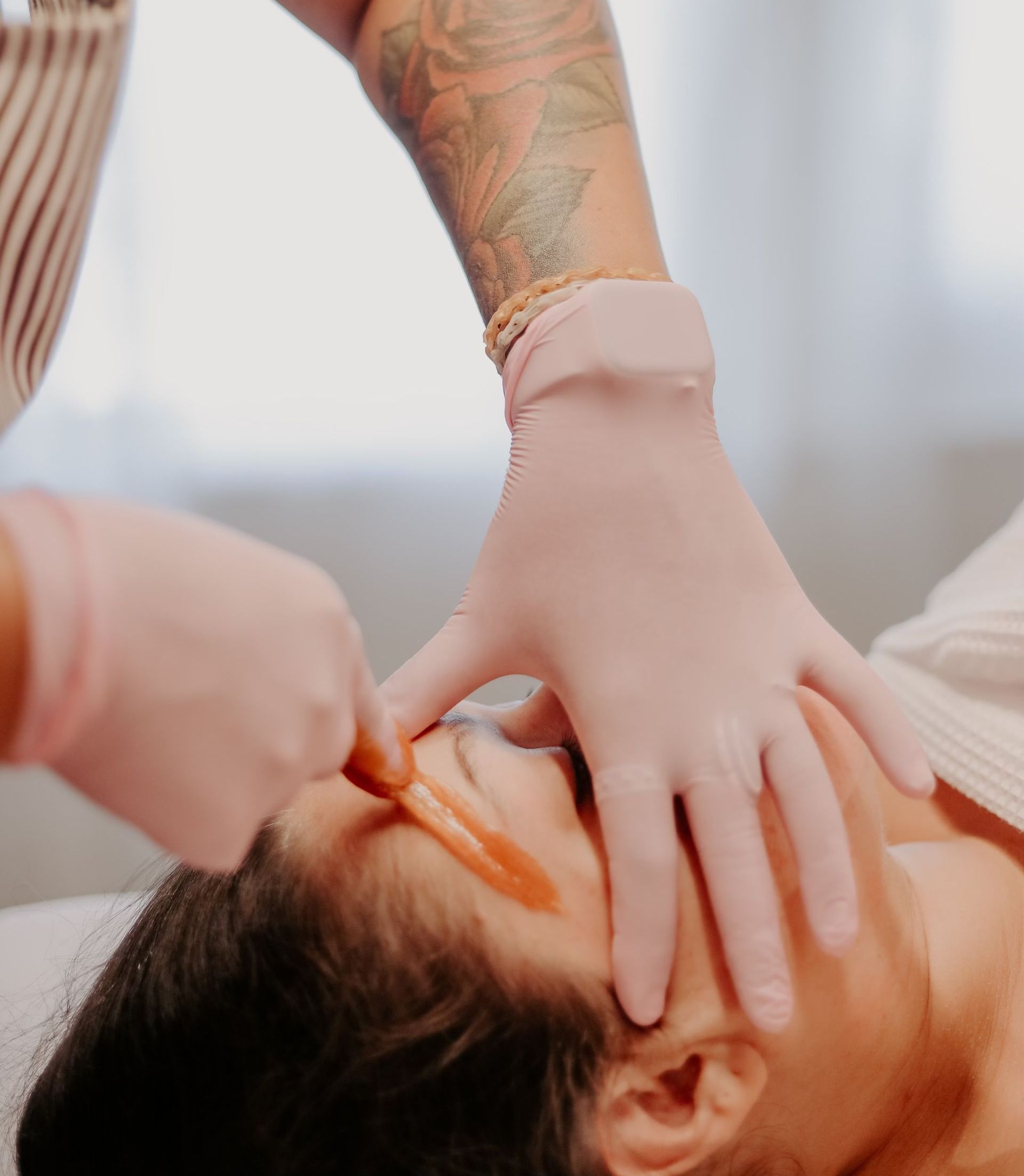 Sugaring Eyebrows