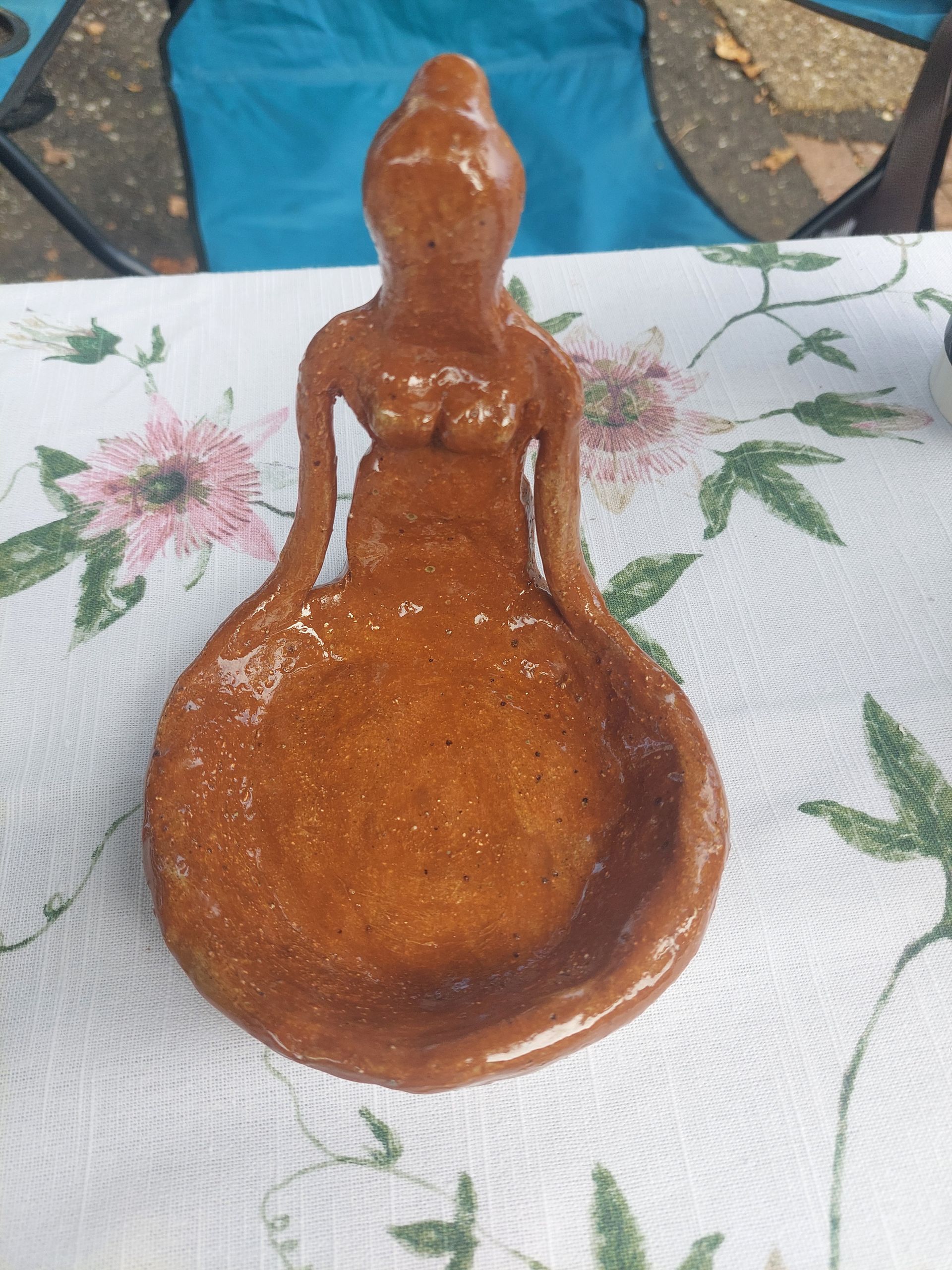 Ceramic Goddess candle holder