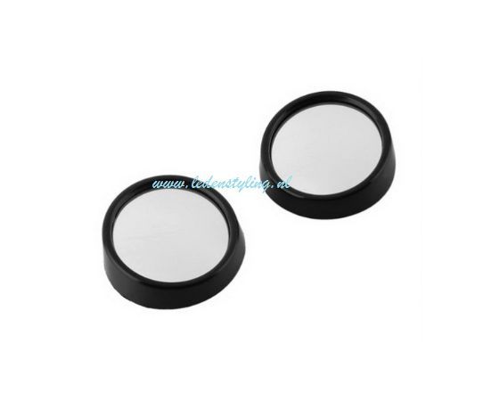 Dodehoekspiegel rond (verstelbare) zwart(set van 2 stuks)