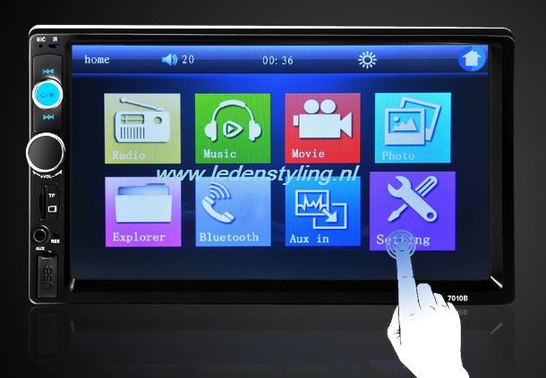 2 Din Auto Bleutooth /MP3-speler / FM-radio / USB / SD / AUX Touchscreen