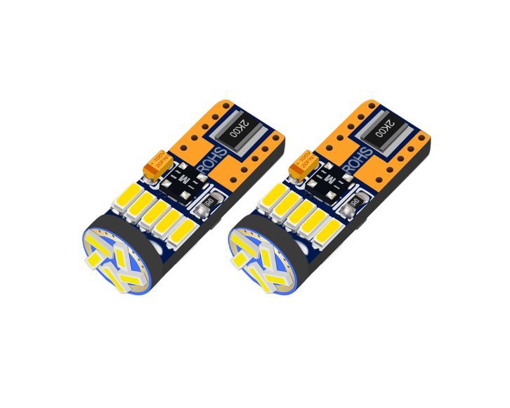 T10 Canbus 15 LED W5W C5W 12V /24V (wit) set van twee stuks