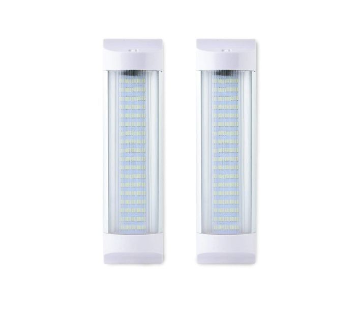 Led buis 28 cm 72 Led voor binnenverlichting 12 V - 80 V met Aan/uit Schakelaar voor Bestelwagen Vrachtwagen Truck Camper Boot (set van 2 stuks)