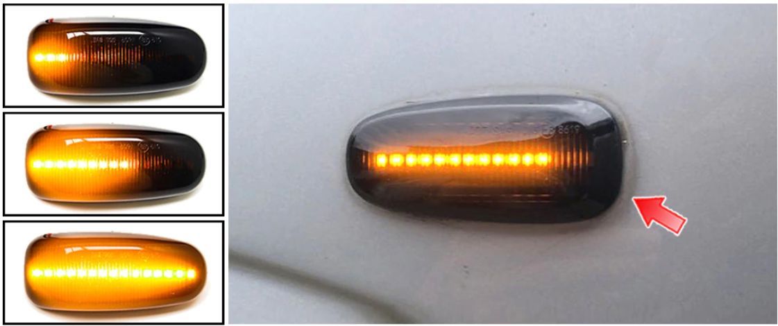 Led Dynamische Side Marker Richtingaanwijzers geschikt voor Mercedes W202 W210 W208 R170 W638