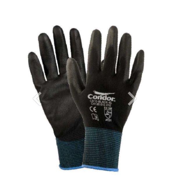 Condor Beschermende handschoenen Nylon CLEAN T CB09-BLACK-L