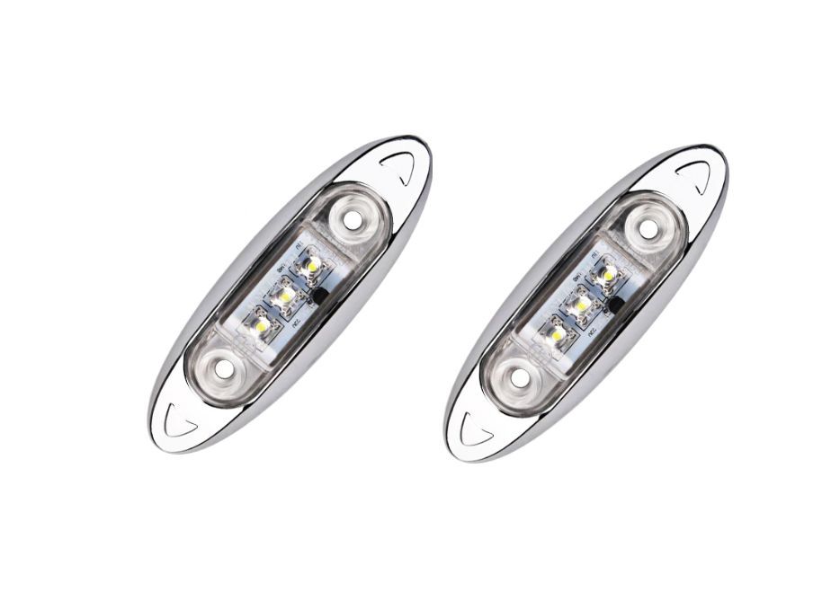 Led buis 10 cm 3 Led voor binnenverlichting 12 - 24 V (set van 2 stuks)
