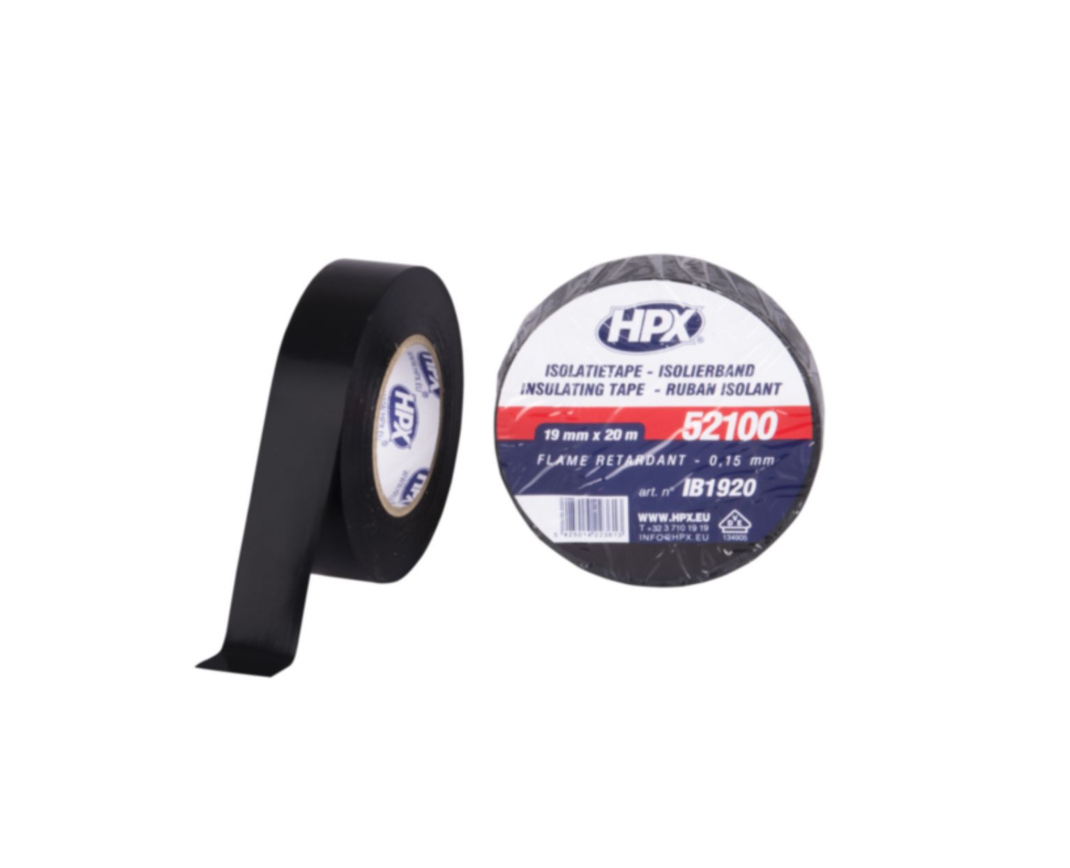 HPX 52100 Isolatietape Zwart 19MMX20M