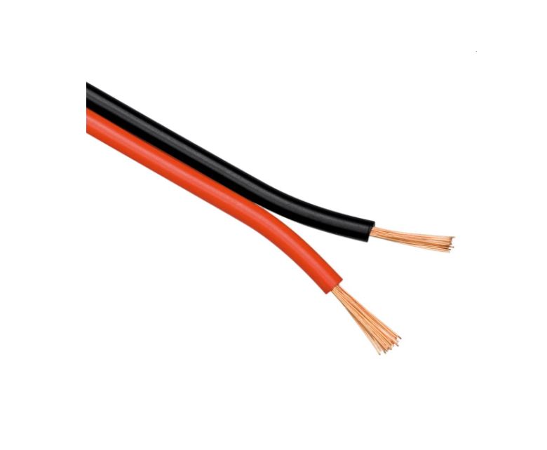 2 pin luidsprekerkabel verlengkabel draad rood zwart 12V 24V 0,75 mm