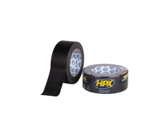HPX 6200 Duct tape Zwart 48MMX25M CB5025