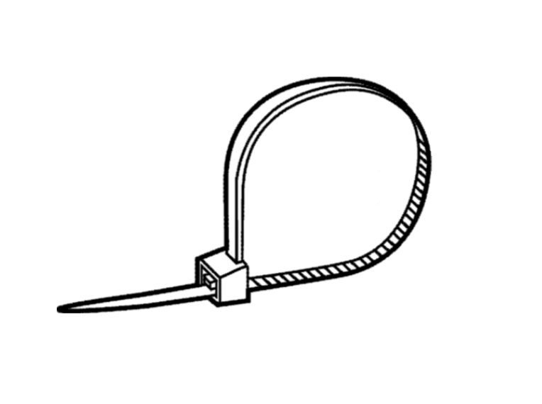 kabelbinders Tie Rips 100 stuks zwart