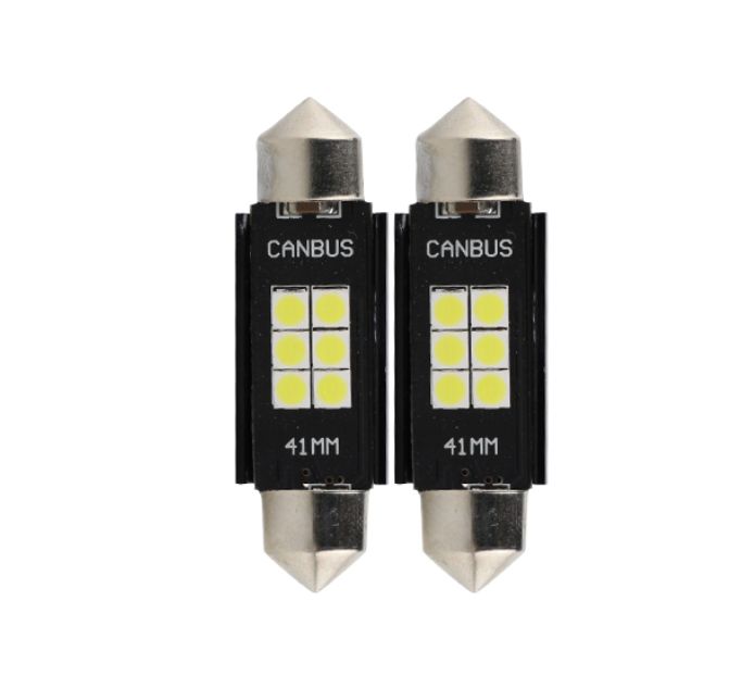 41mm Canbus festoon wit 6 leds (set van 2 stuks)