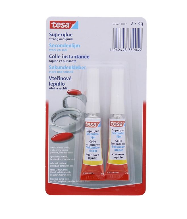 Tesa secondenlijm (2x 3g)