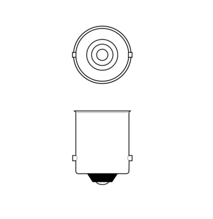 Autolamp 12V 5W BA15s 2 stuks in blister