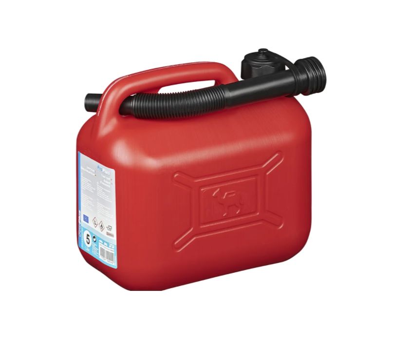 Jerrycan 5L kunststof rood UN-gekeurd