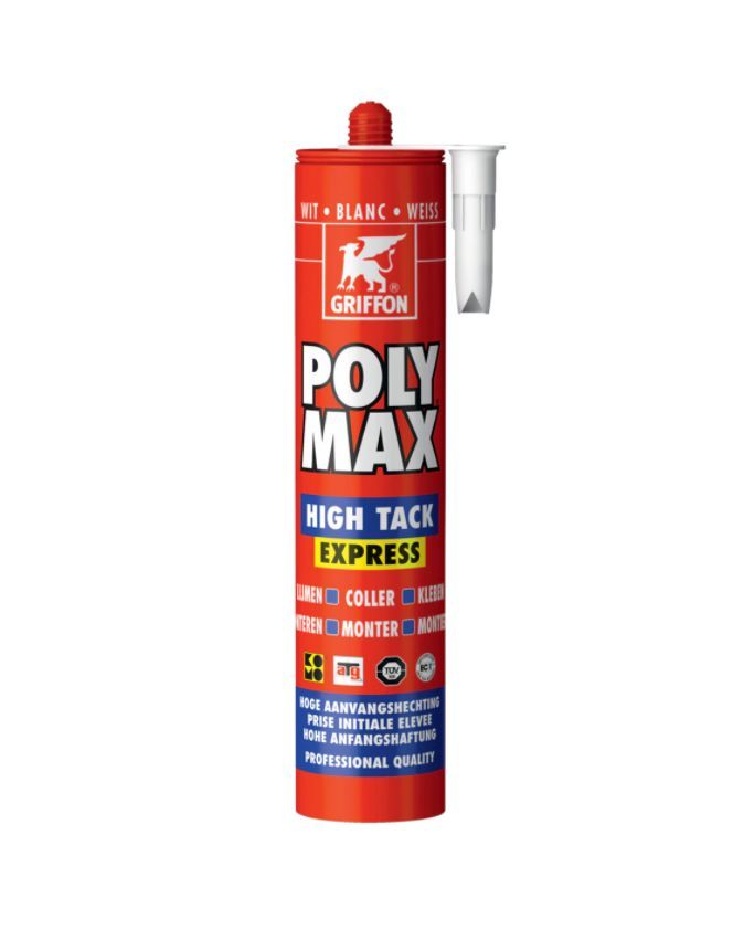 Griffon Poly Max Montagelijm High Tack Express Wit 435g