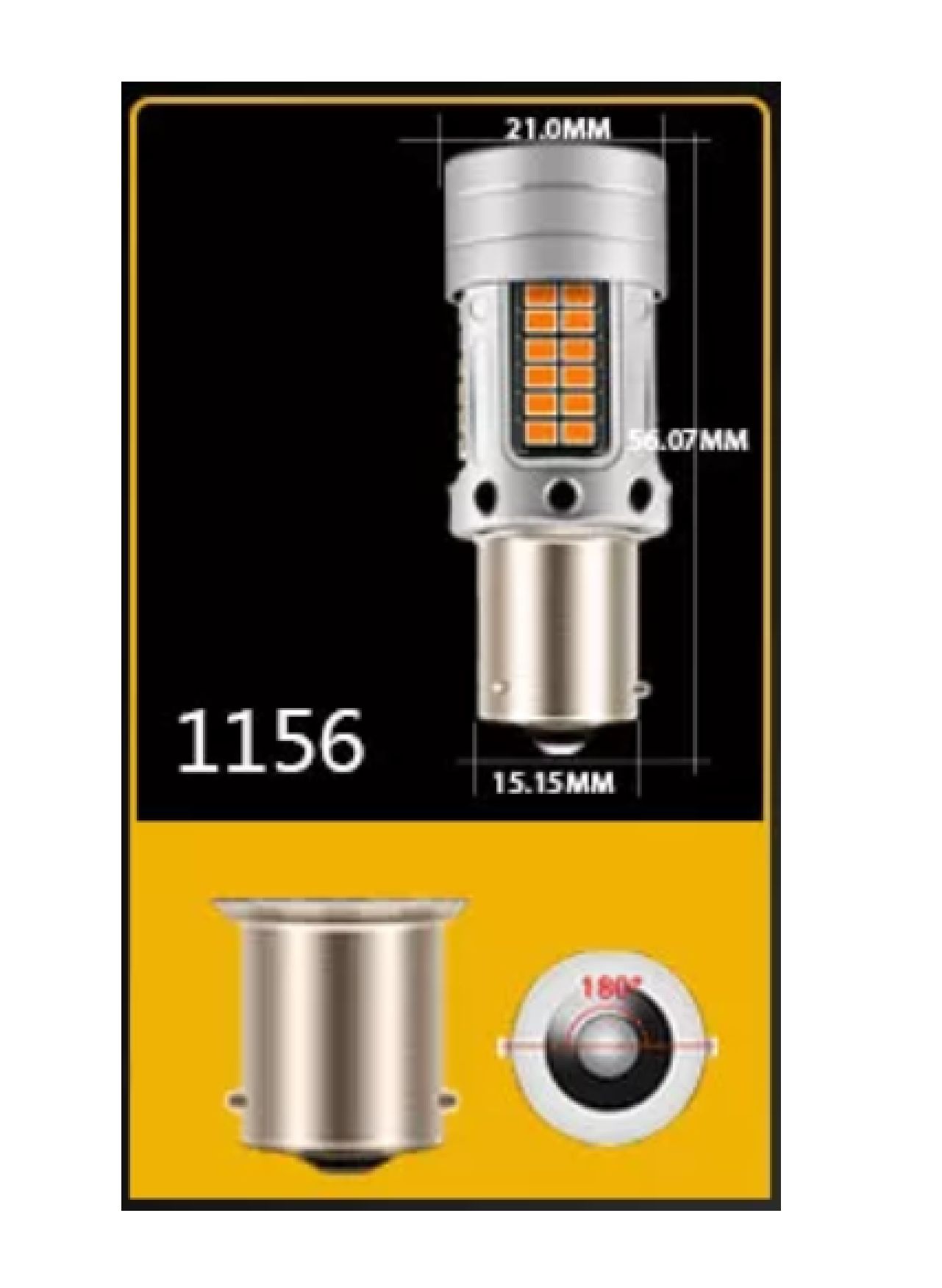 1156/BA15S PY21W CAN-BUS LED (set van twee stuks)