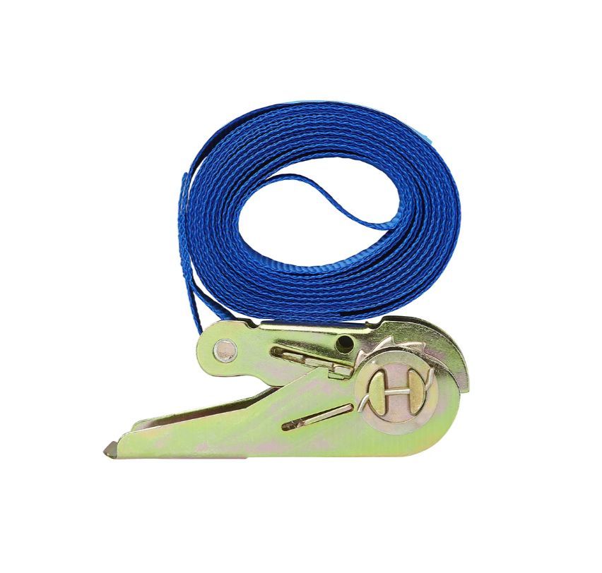 Spanband blauw met ratel 3,5 meter