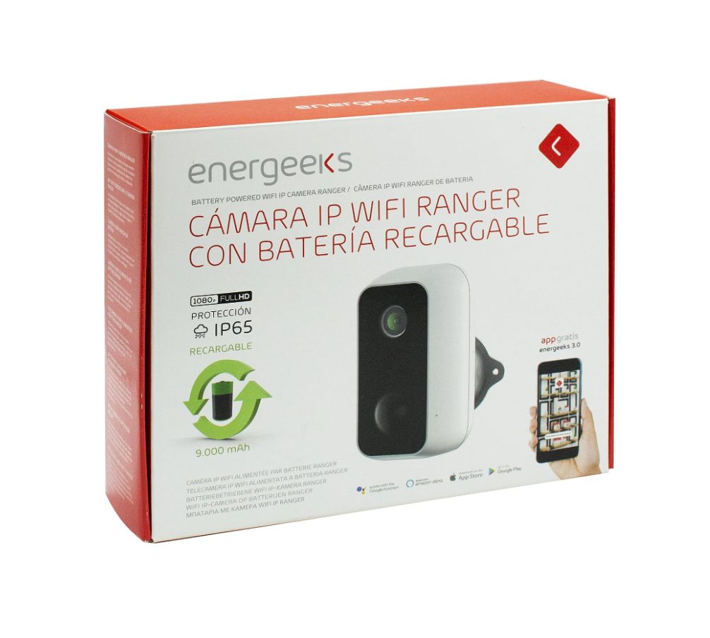 Energeeks draadloze IP-camera voor binnen en buiten, met accu ENERGEKS Ranger