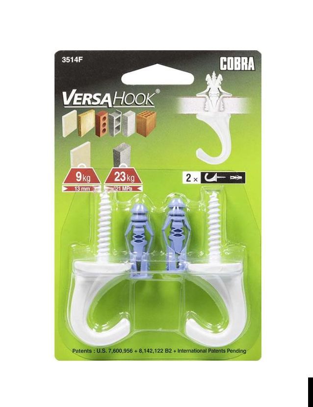 Cobra VersaHook Wit Kleine Universele Hanger 2 Stuks