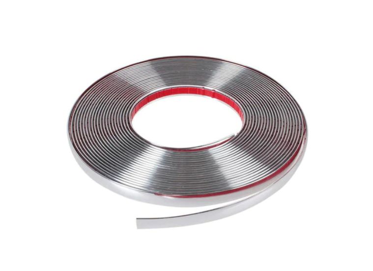 Decoratie strip chroom 8 mm 3 meter