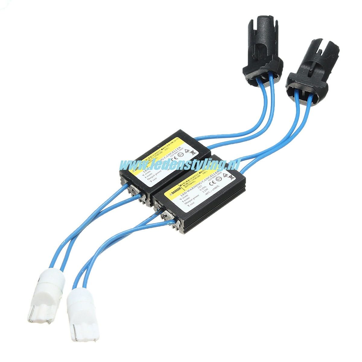 T10 / T 15.W5W LED Waarschuwing Canceller / Decoder (set van twee)