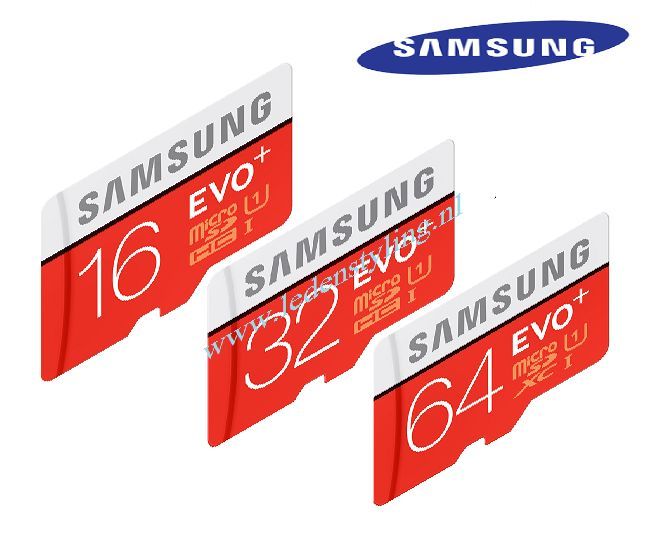 SAMSUNG EVO + Micro SD geheugenkaart 16GB/32GB/64GB