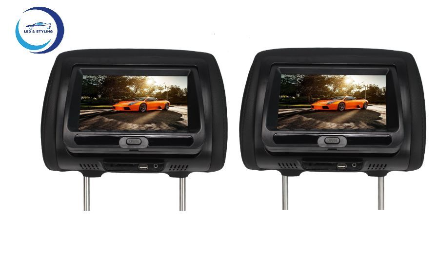 7 inch auto DVD Hoofdsteunen met ingebouwde DVD Speler (set van twee stuks)