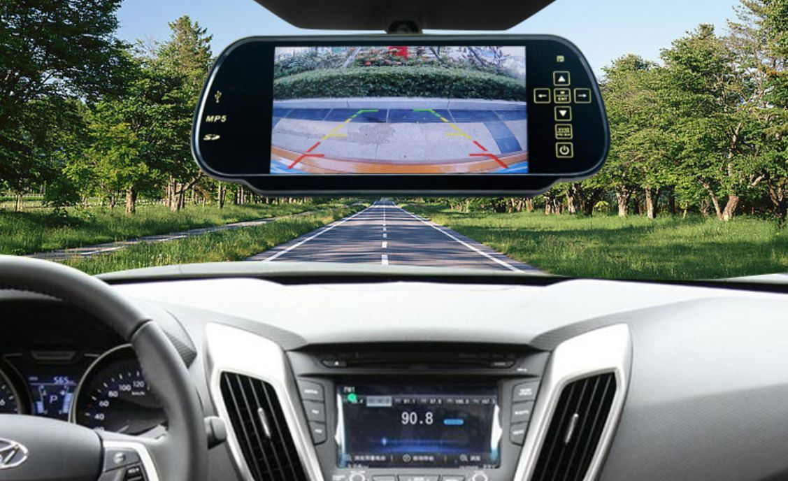 7 inch monitor met bluetooth, Achteruitrijcamera functie USB en SD kaart
