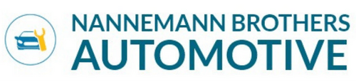 Nannemann Brothers Automotive logo with blue car icon and teal text on white background