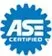 ASE certified blue gear logo
