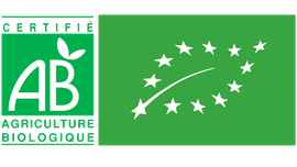 A green logo that says ab certifie agriculture biologique