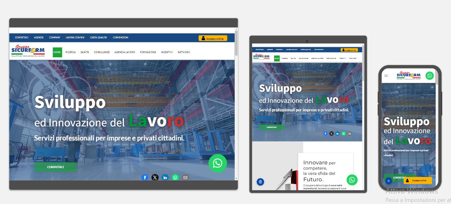 Scopri di più.. Nuovo Sito Web | Gruppo SICURFORM S.r.l