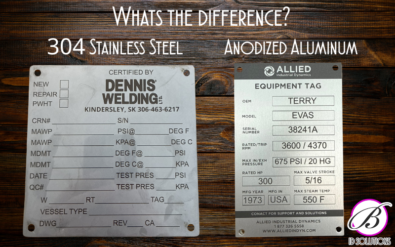 Stainless Steel vs Aluminum Data Plates: What’s the Difference?