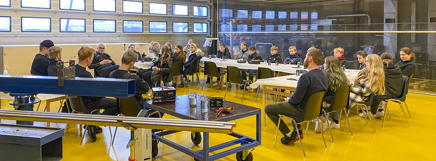 Eleverne fra Broskolen bliver undervist hos Lykkegaard