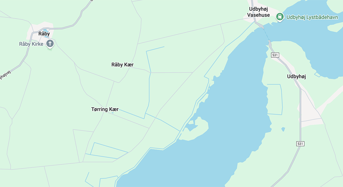 Kort over landvindingsområdet 