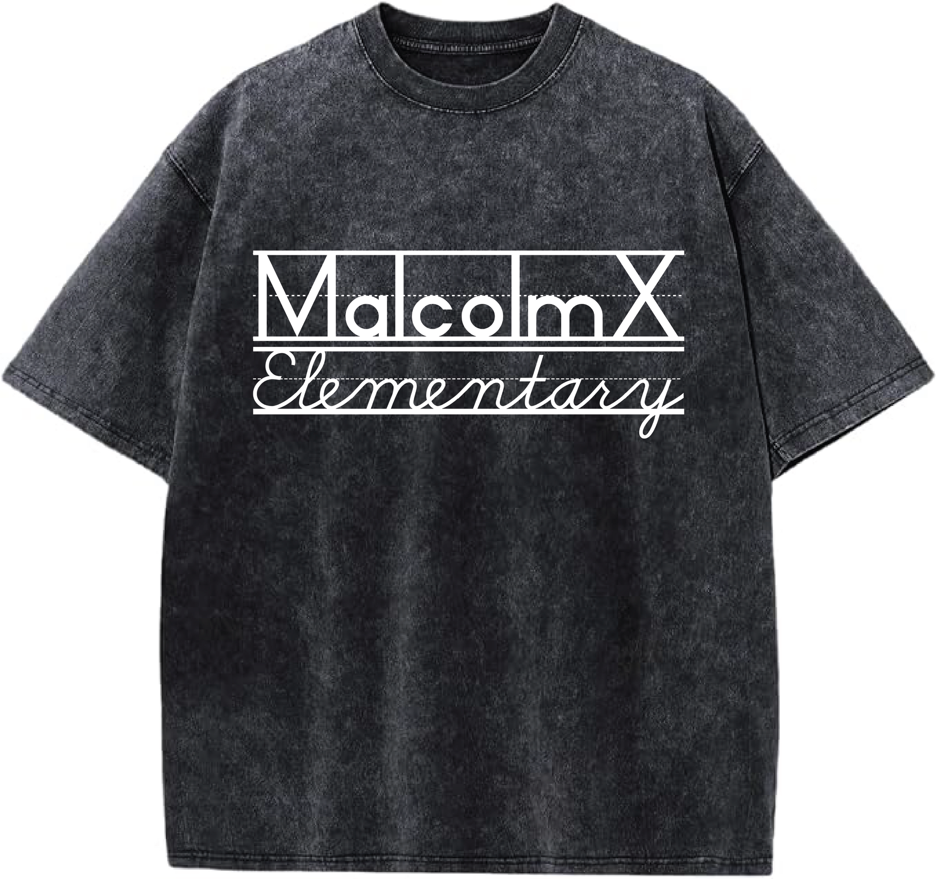 Oversized Malcom X Abbott Elemenatry style