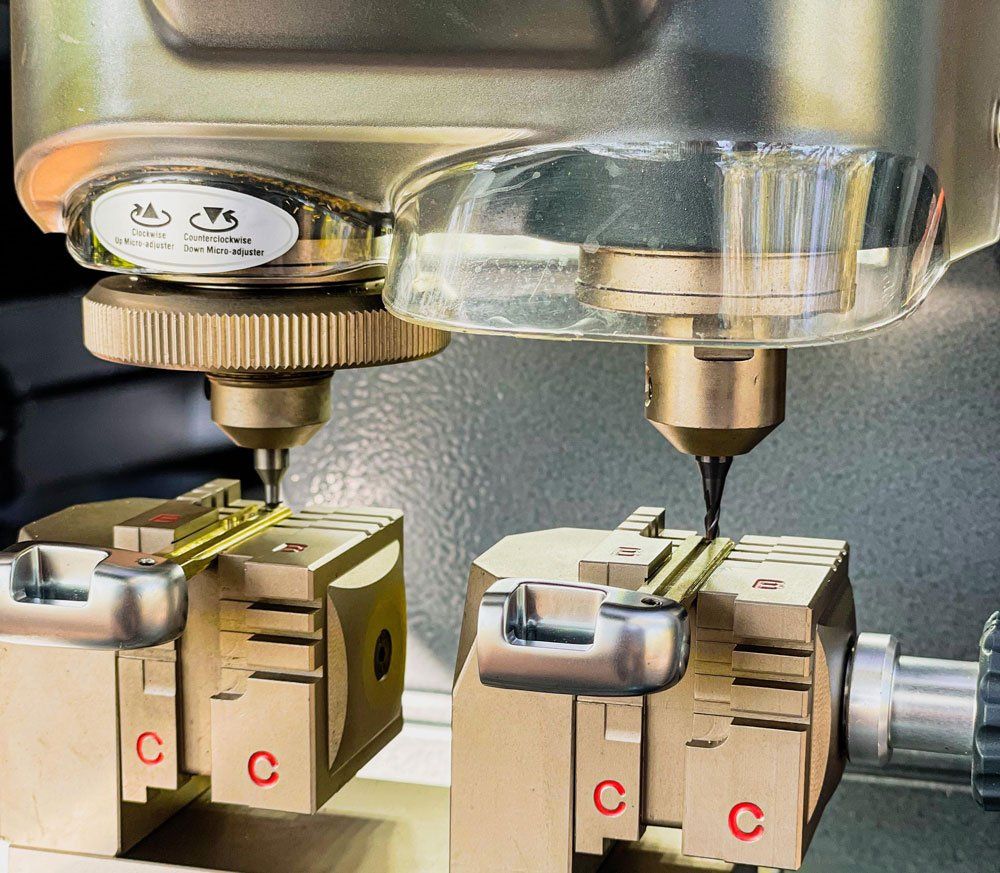 Key Cutting Machine Close Up — Lock Repairs in Home Hill, QLD