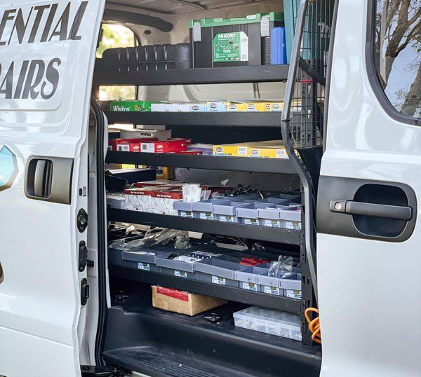Inside of Locksmith Service Van — Lock Repairs in Ayr, QLD