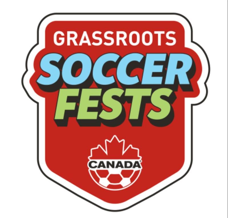 Grassroots Soccer Fests Canada logo in red, blue, green, and white with soccer ball and maple leaf