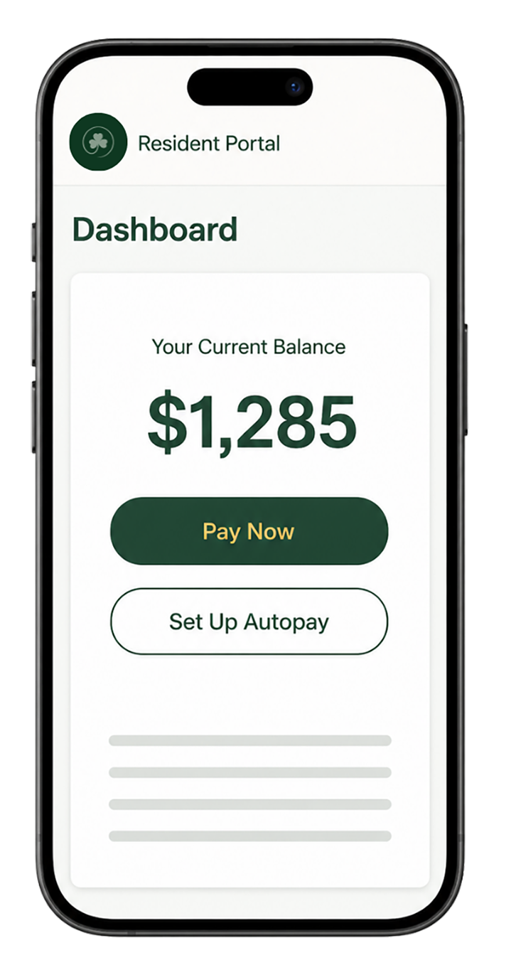 Clover Property Management Online Tenant Portal