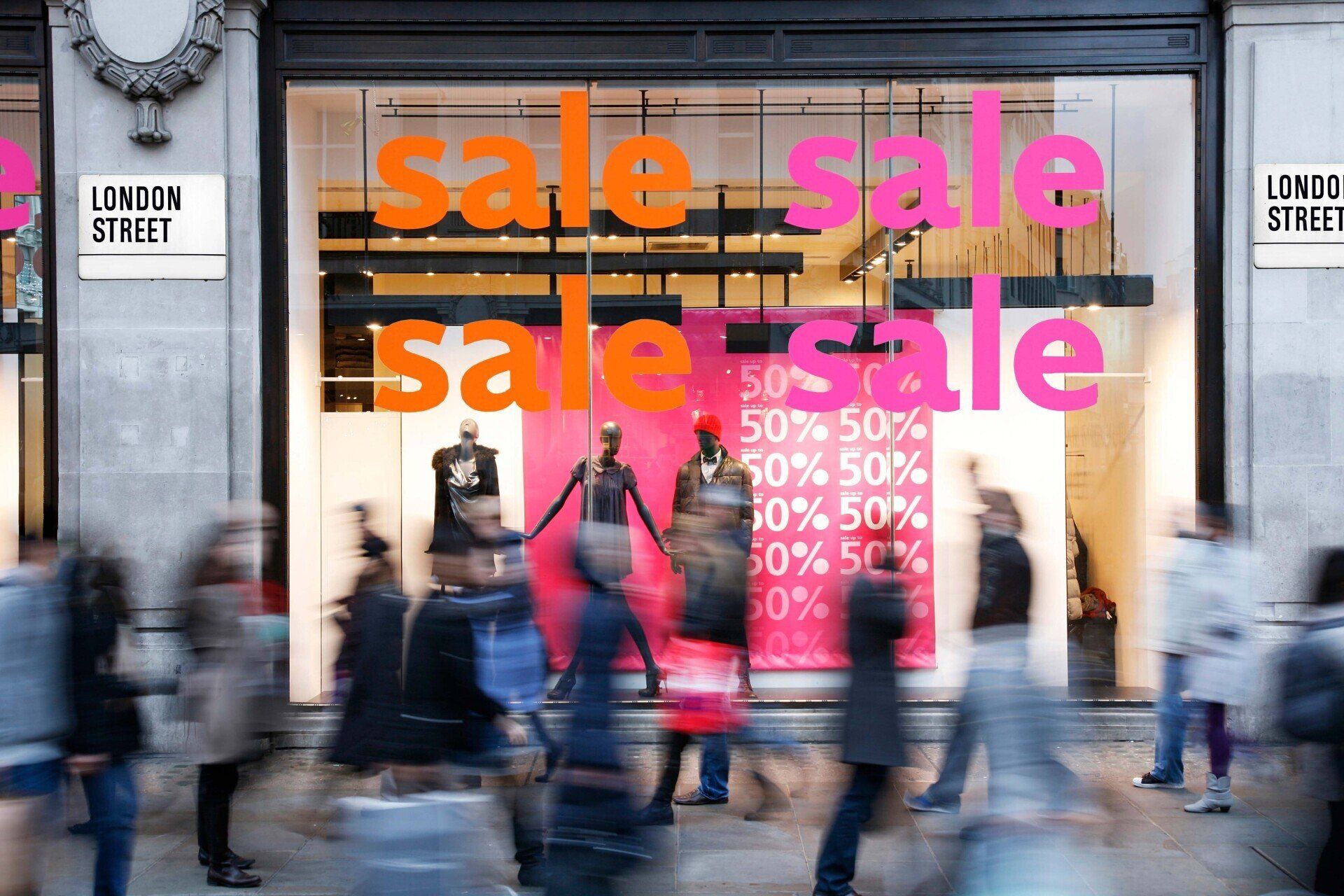 Storefront window with