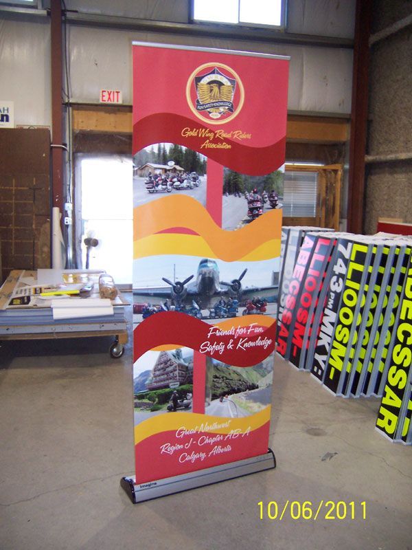 A banner that says ' safety & knowledge ' on it