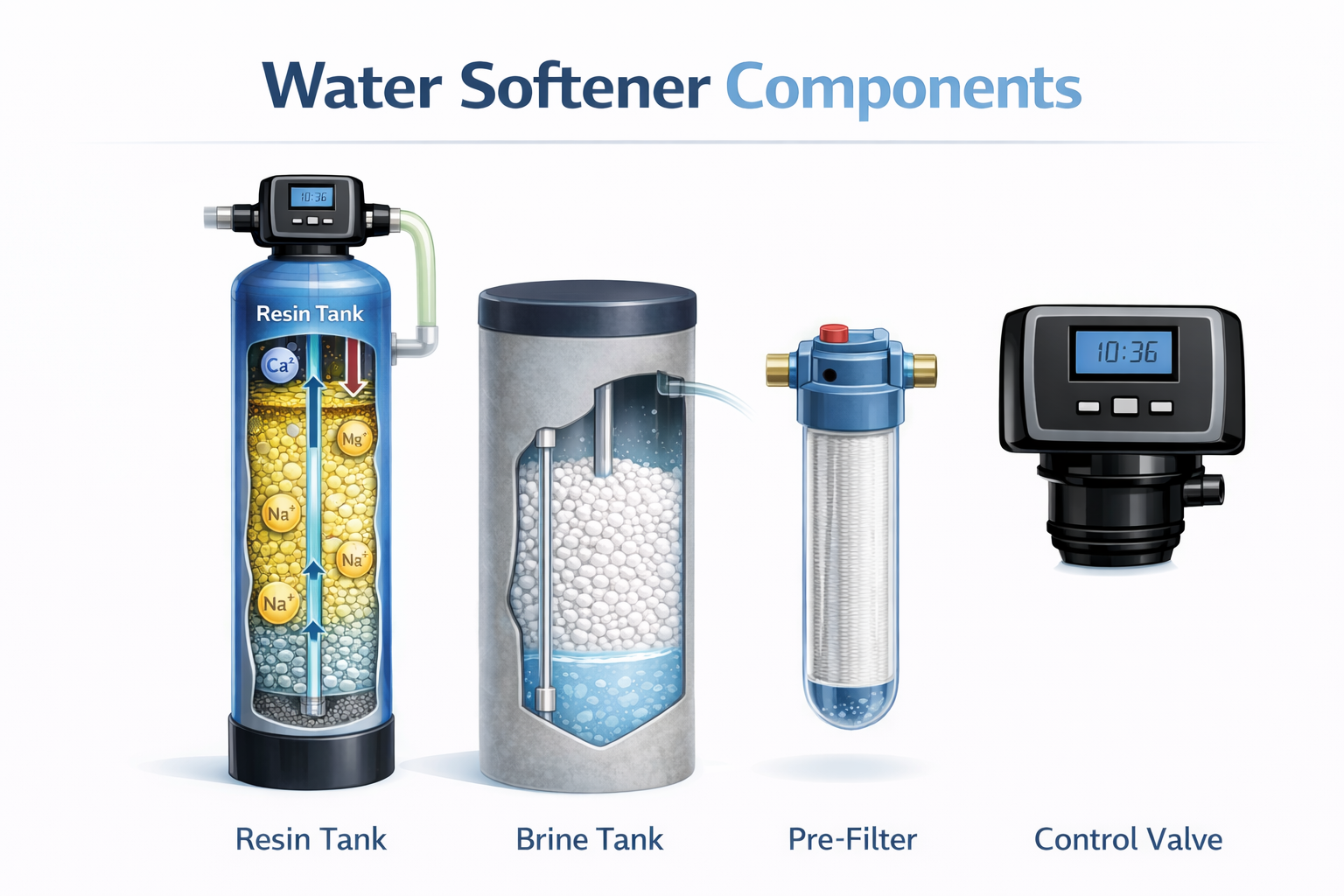 water softener components