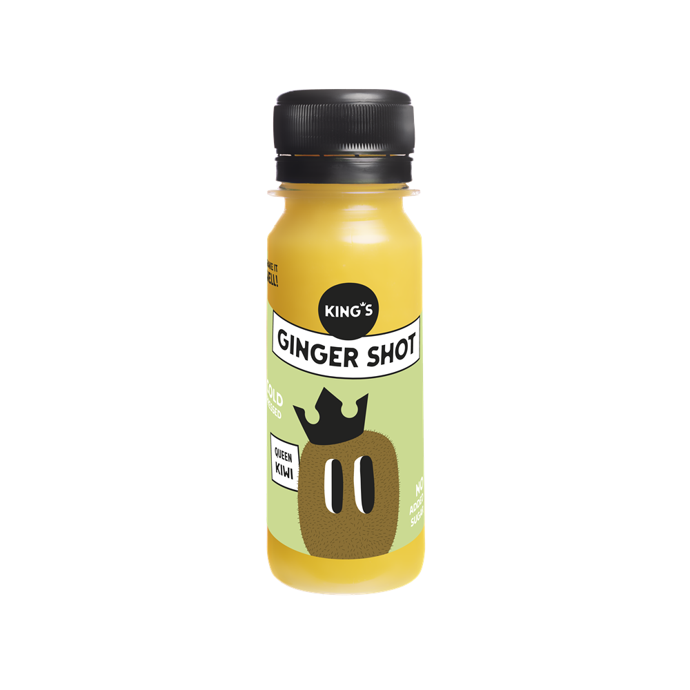 Ingwershot mit BIO Ingwer Kiwi, Orange, Apfel, Banane