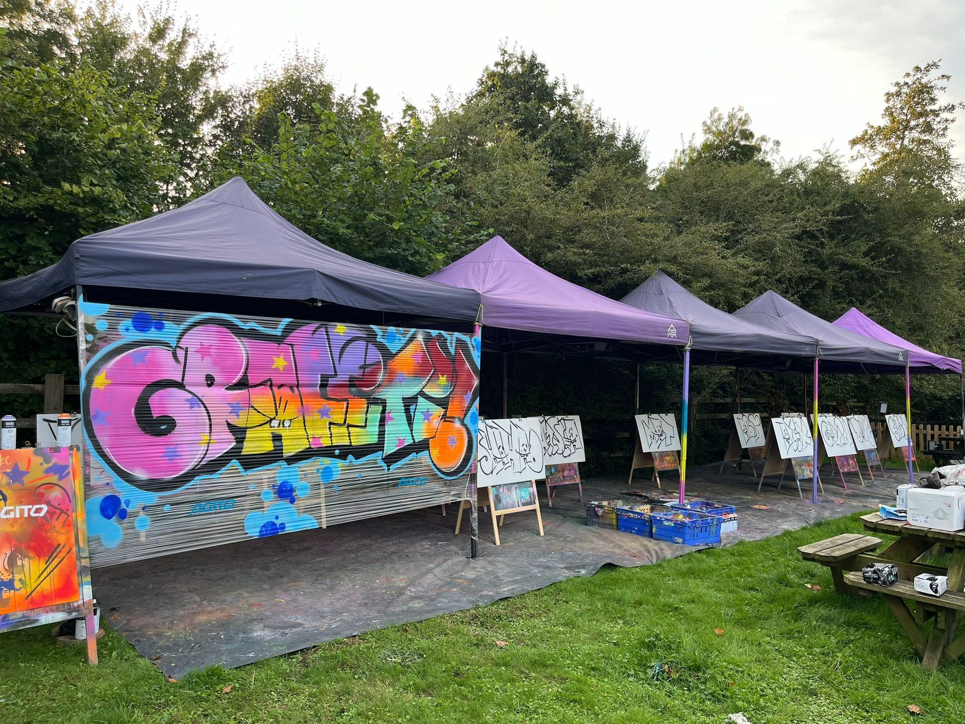 Graffiti workshop at The Folly pub in Emersons Green