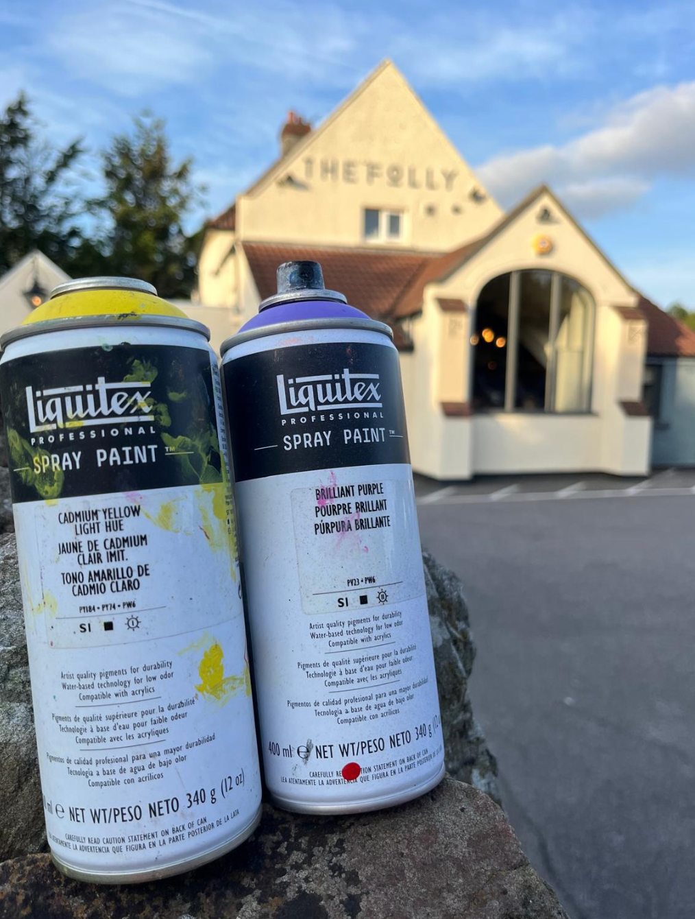 Waterbased spray paint The Folly Pub