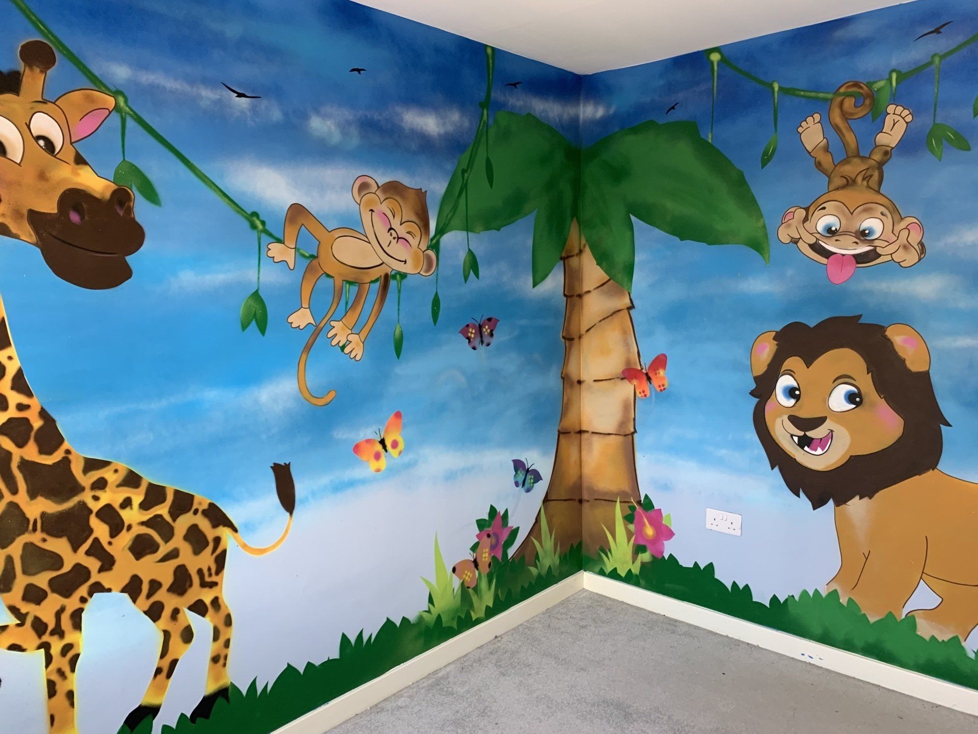 Bedroom graffiti murals