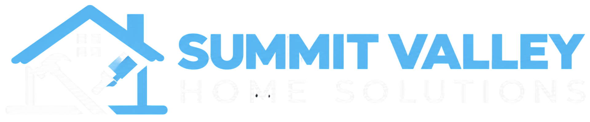 Summit Valley Home Solutions logo with blue house roof and stylized house icon