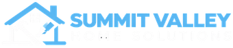 Summit Valley Home Solutions logo with blue house roof and stylized house icon